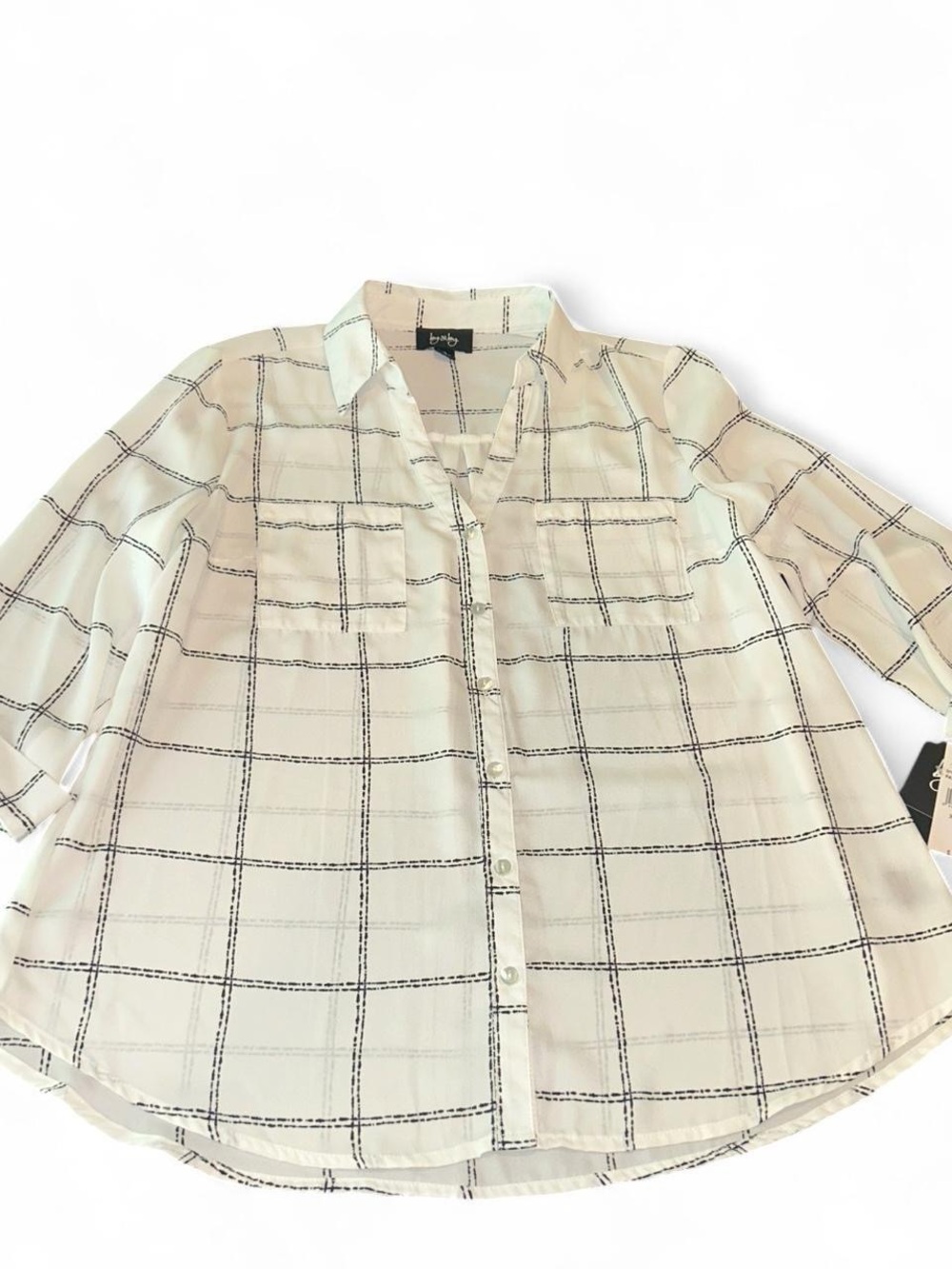 By & By Black & White Shirt-XL